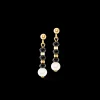 Mystic Pearl earrings gold-black