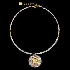 Necklace Amulet Modern Future gold-beige