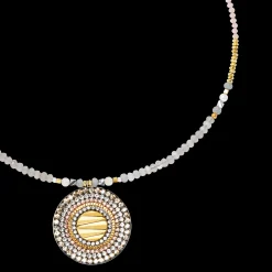 Necklace Amulet Modern Future gold-beige