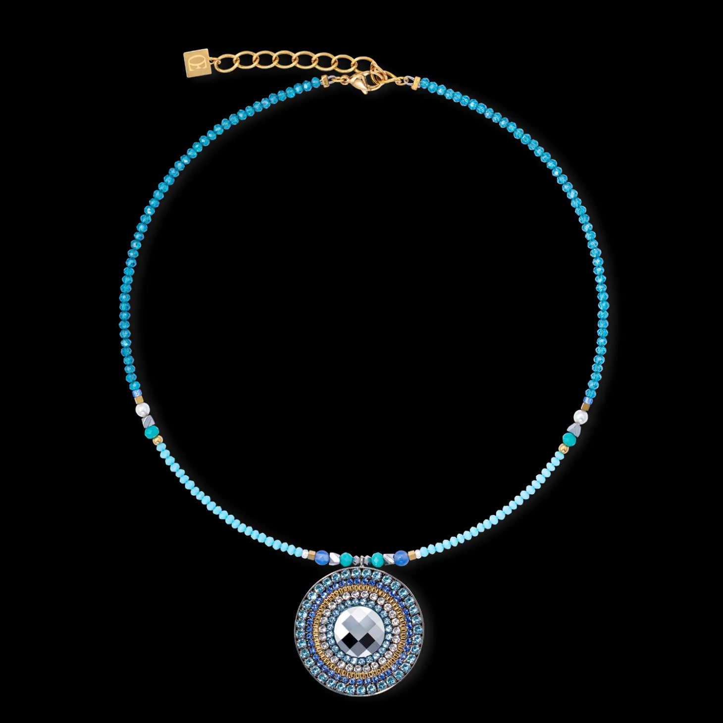 Necklace amulet Ocean Vibes turquoise gold