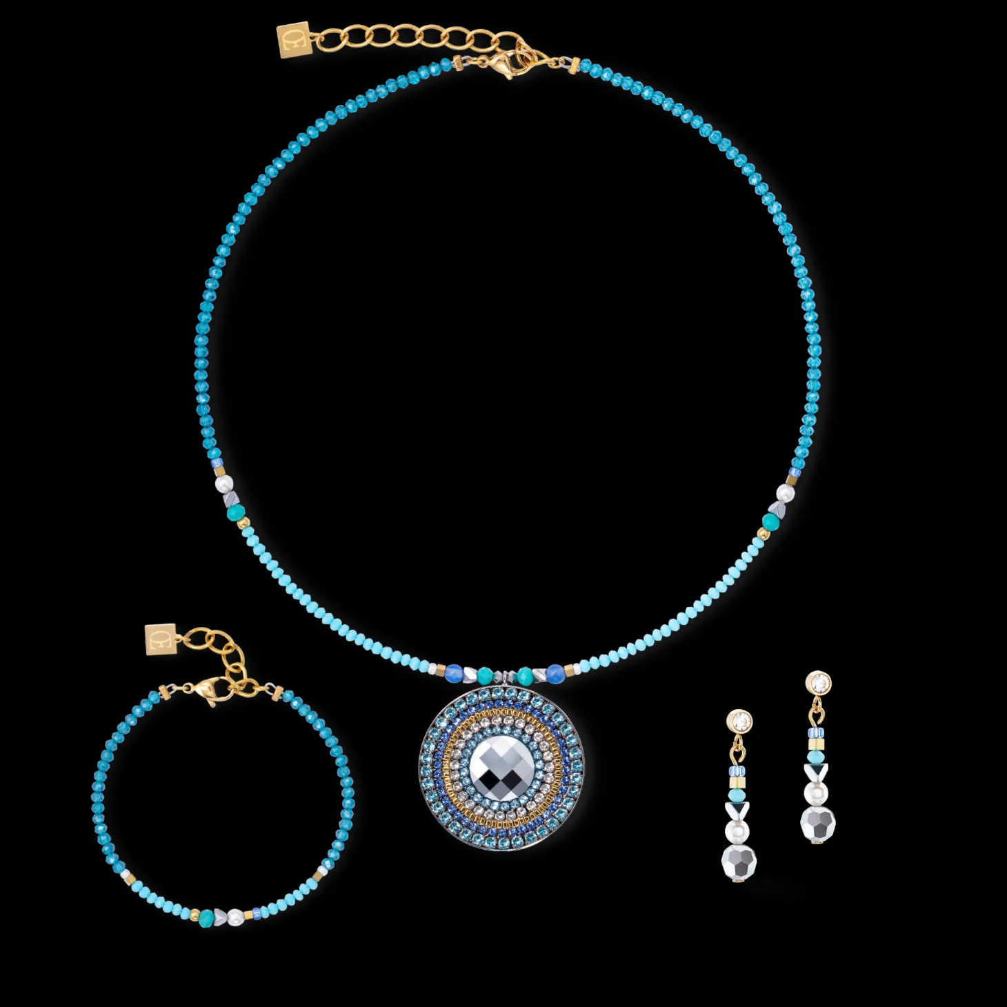 Necklace amulet Ocean Vibes turquoise gold