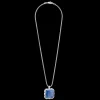 Necklace Amulet Spikes Square Aventurine silver-blue