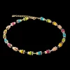 Necklace Boho Sunset Cube rainbow