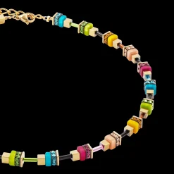 Necklace Boho Sunset Cube rainbow