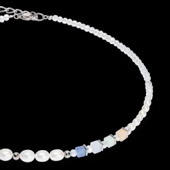 Necklace Cosmic Pearls soft silver