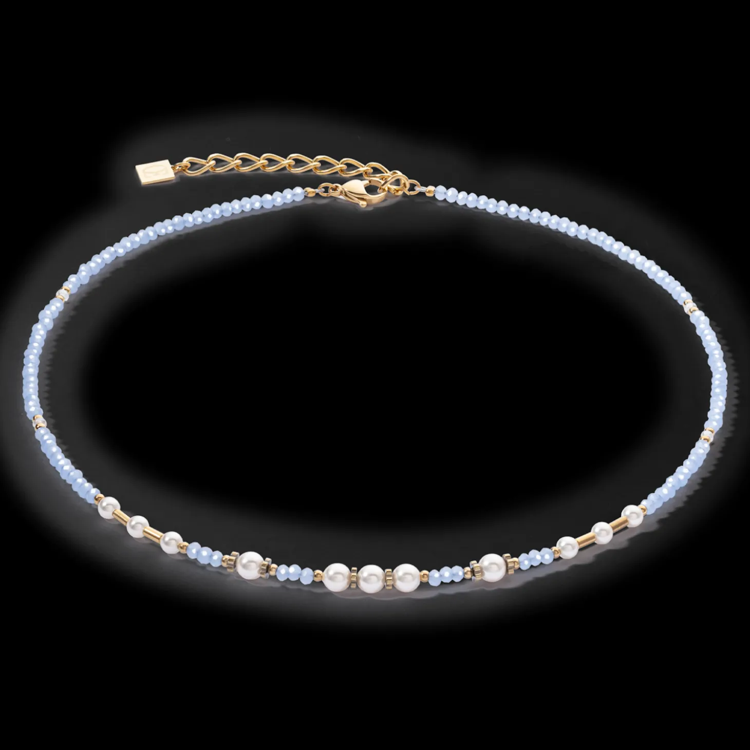 Necklace Little Twinkle Pearl Mix light blue