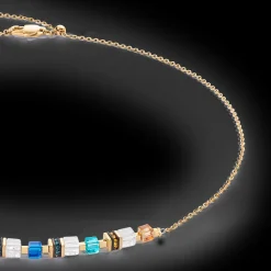 Necklace Mini Cubes & Chain gold-multicolour