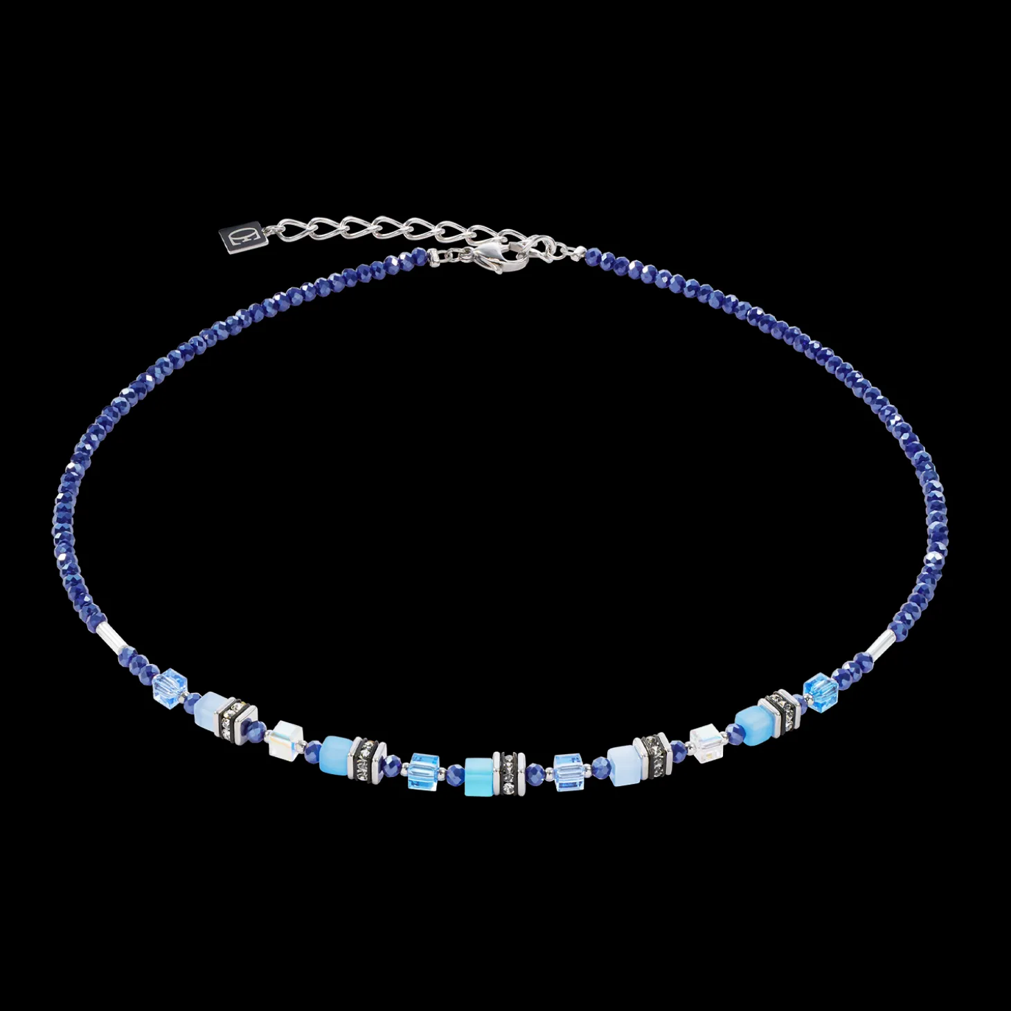 Necklace Mini Cubes blue