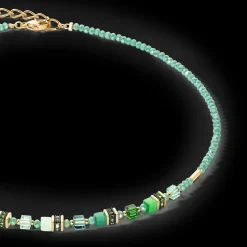 Necklace Mini Cubes green