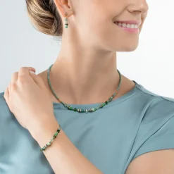 Necklace Mini Cubes green