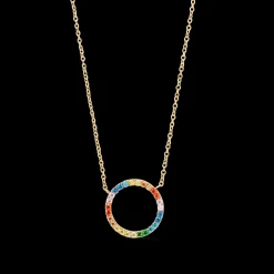 Necklace Sparkling Circle gold-multicolour