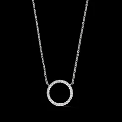 Necklace Sparkling Circle silver-crystal