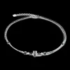 Necklace Square Stripes silver-black