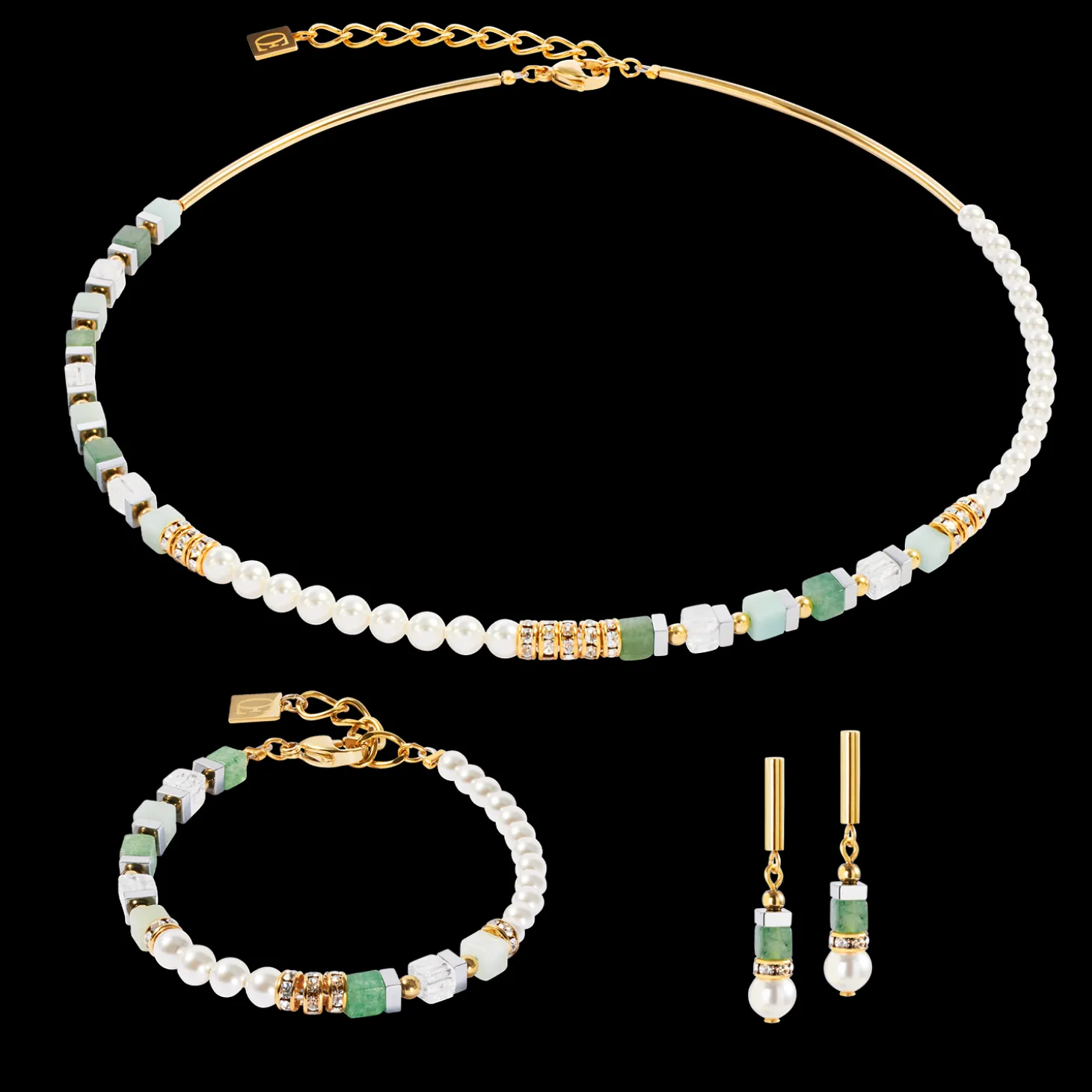 Precious Fusion Offset bracelet gold-green