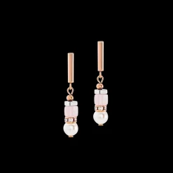 Precious Fusion Offset earrings rose gold-ice pink