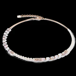Precious Fusion Offset necklace rose gold-ice pink