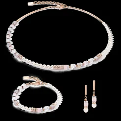 Precious Fusion Offset necklace rose gold-ice pink
