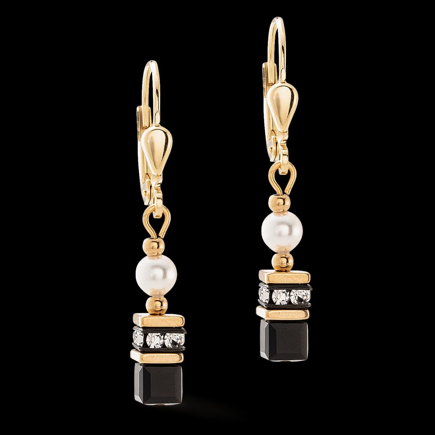 Sparkling Princess earrings gold-black