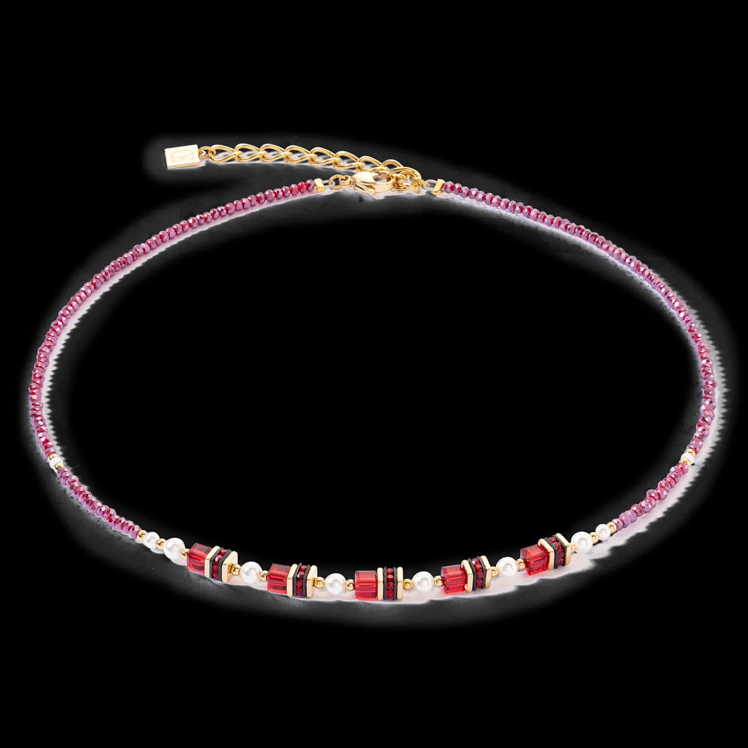 Sparkling Princess necklace gold-red