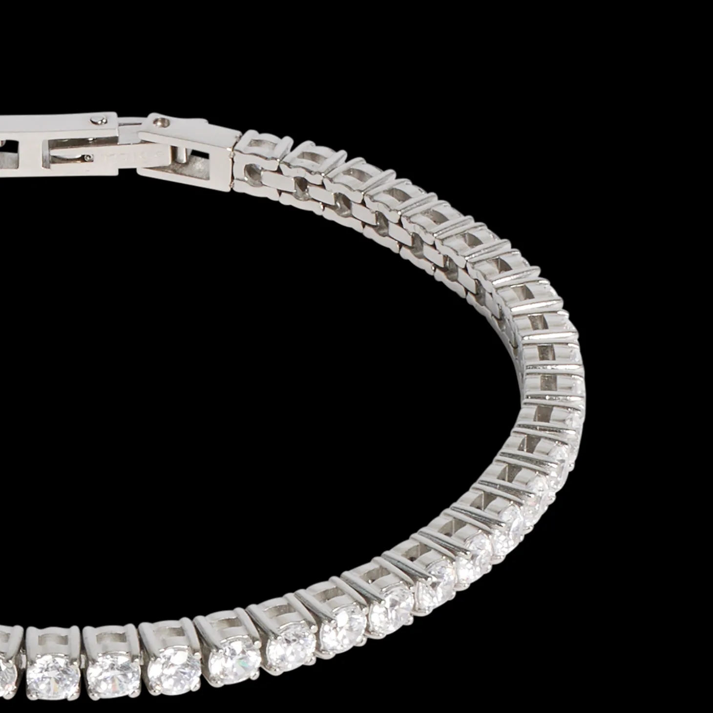 Tennis bracelet silver-crystal