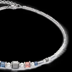 Vintage Pearl Mix necklace silver-grey