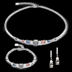 Vintage Pearl Mix necklace silver-grey