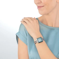 Watch Iconic Cube Ocean Cyan Statement silver