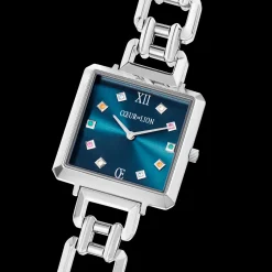 Watch Iconic Cube Statement Noble Petrol silver