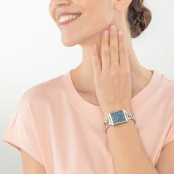 Watch Iconic Cube Statement Noble Petrol silver