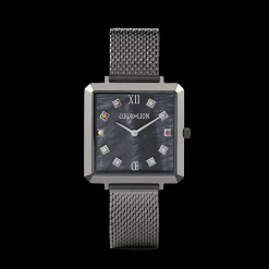 Watch Iconic Square Anthracite Mother-of-Pearl Milanese Stainless Steel Anthracite
