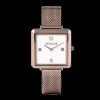 Watch Iconic Square Brilliant White Stainless Steel Champagne