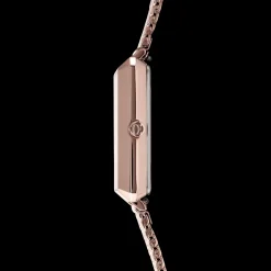 Watch Iconic Square Brilliant White Stainless Steel Champagne