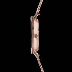 Watch Round Champagne Sunray Milanese Stainless Steel Champagne