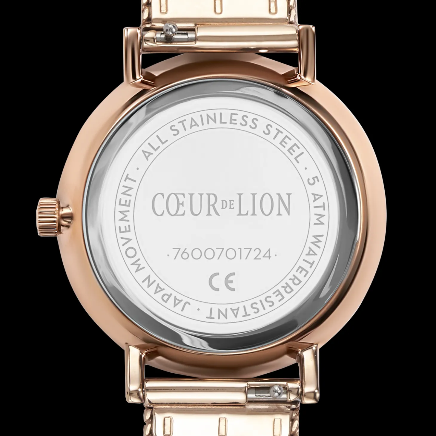 Watch Round Mocha Matt Milanese Stainless Steel Rose Gold