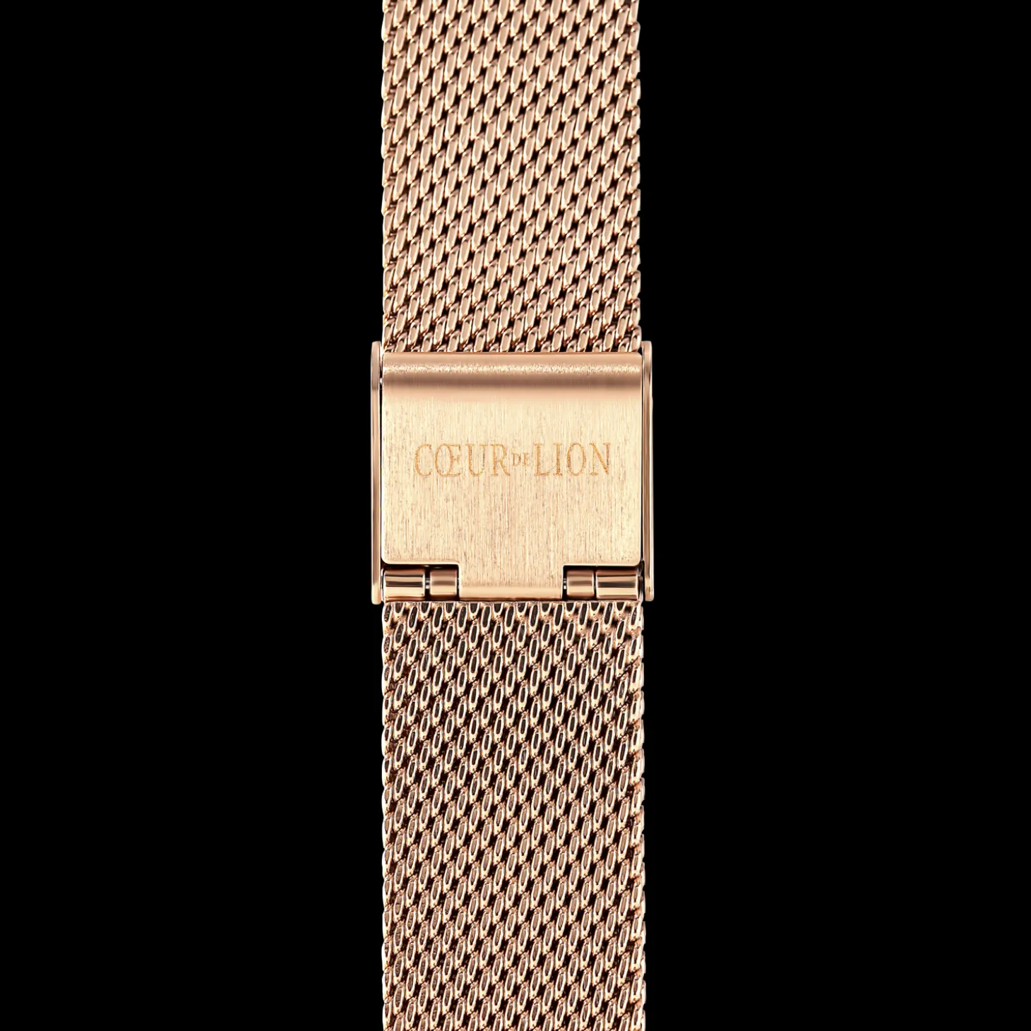 Watch Round Mocha Matt Milanese Stainless Steel Rose Gold