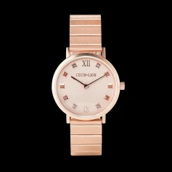 Watch Round Rose Gold Matt Monochrome Stainless Steel Rose Gold