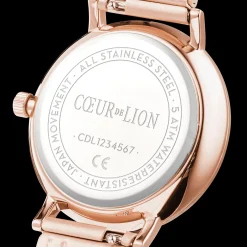 Watch Round Rose Gold Matt Monochrome Stainless Steel Rose Gold