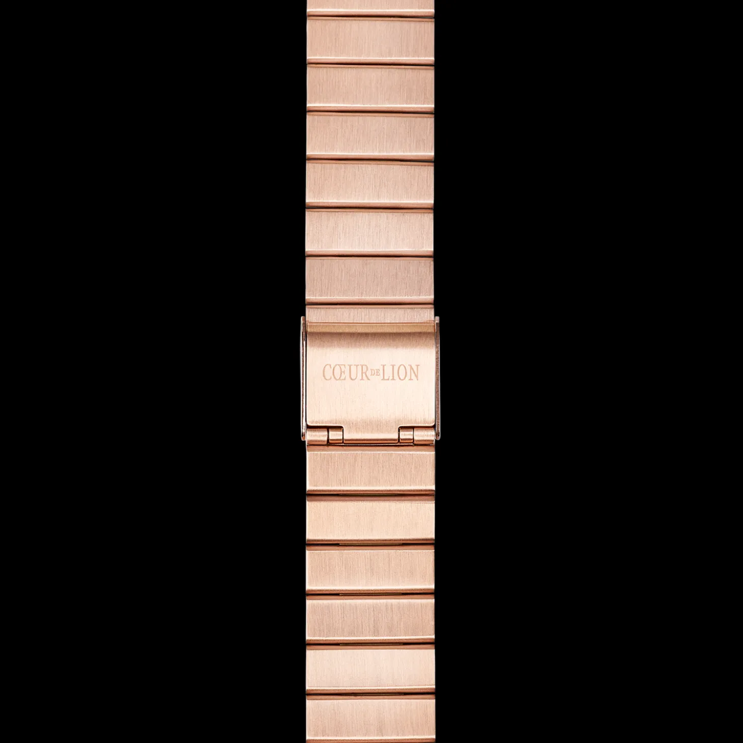 Watch Round Rose Gold Matt Monochrome Stainless Steel Rose Gold