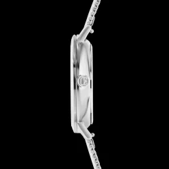 Watch Round Silver Sunray Milanese Stainless Steel
