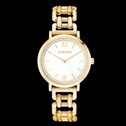Watch Round Sparkling Mother-of-Pearl Statement