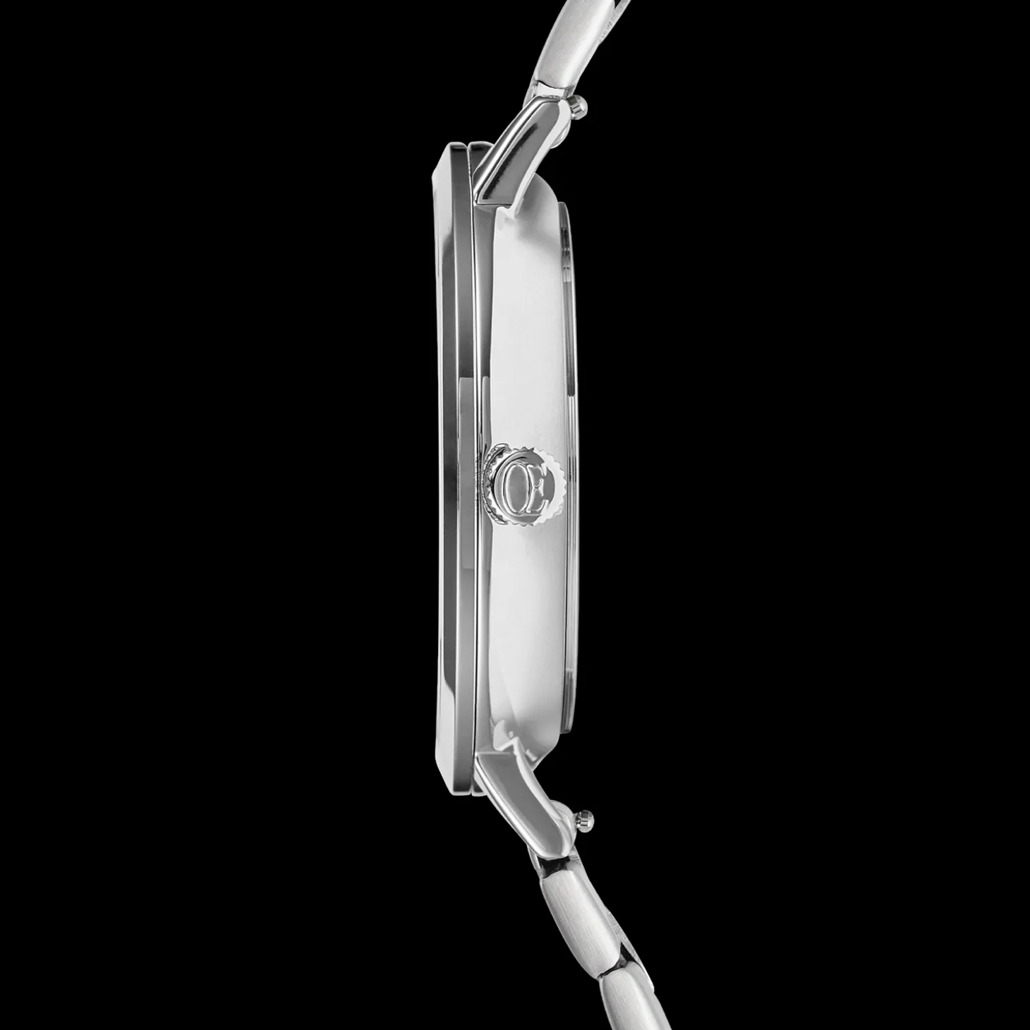 Watch Round Statement Unisex Sunray Midnight Blue Stainless Steel Frosted Silver